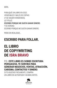 Escribo para follar El libro de copywriting de Isra Bravo